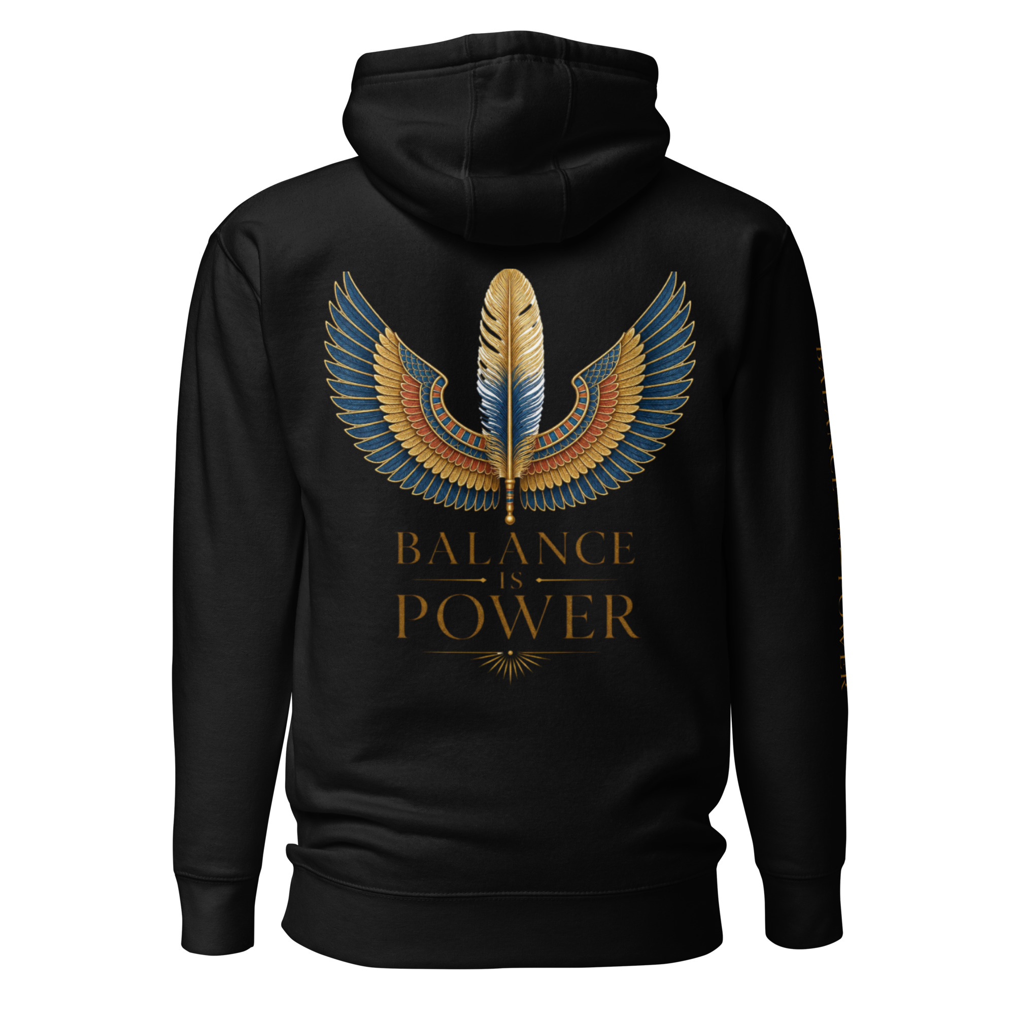 unisex-premium-pullover-hoodie-black-back-6a695cee9dce2.jpg Balance is Power Heritage Hoodie - Image 9