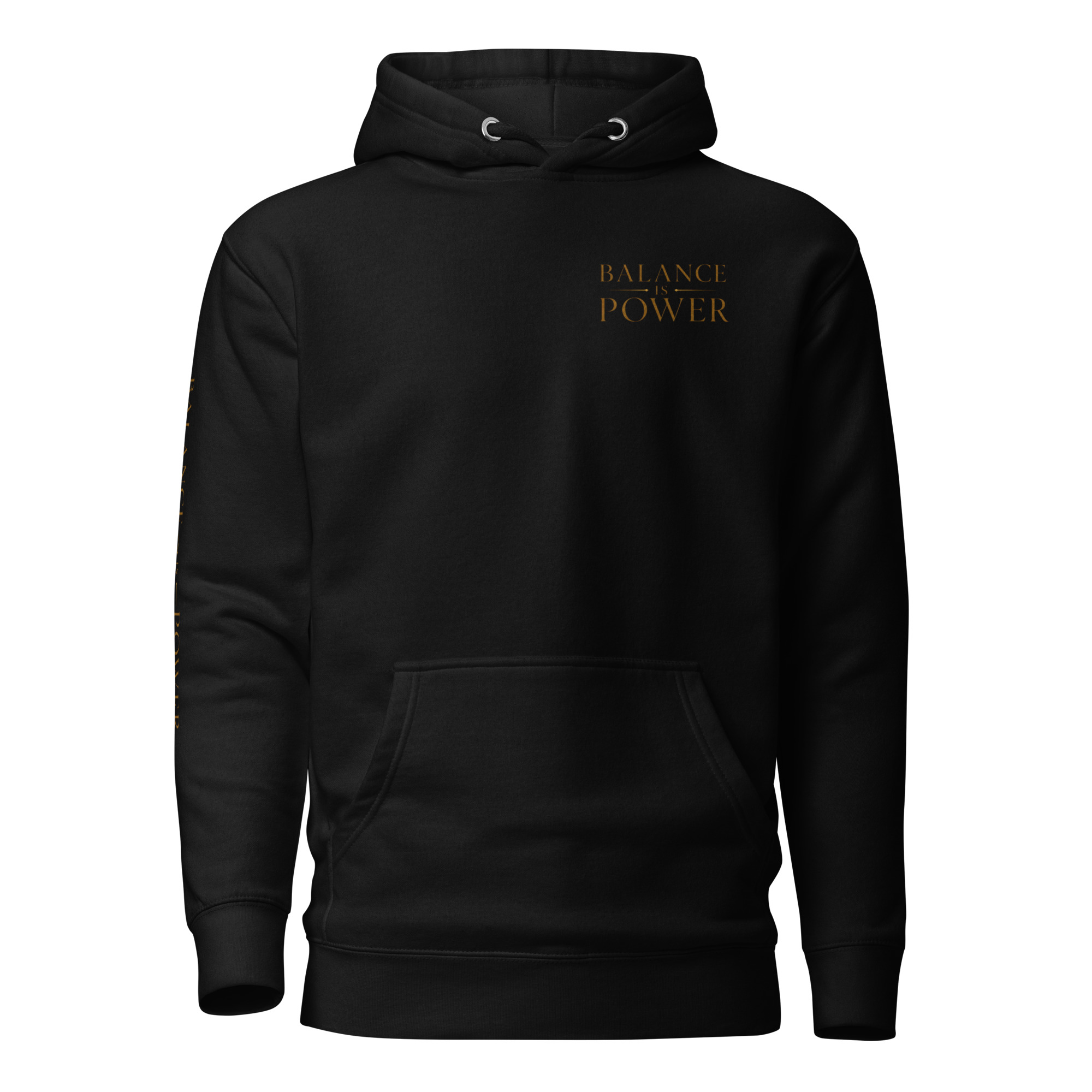 unisex-premium-pullover-hoodie-black-front-6a695cee9cf7a.jpg Balance is Power Heritage Hoodie - Image 7