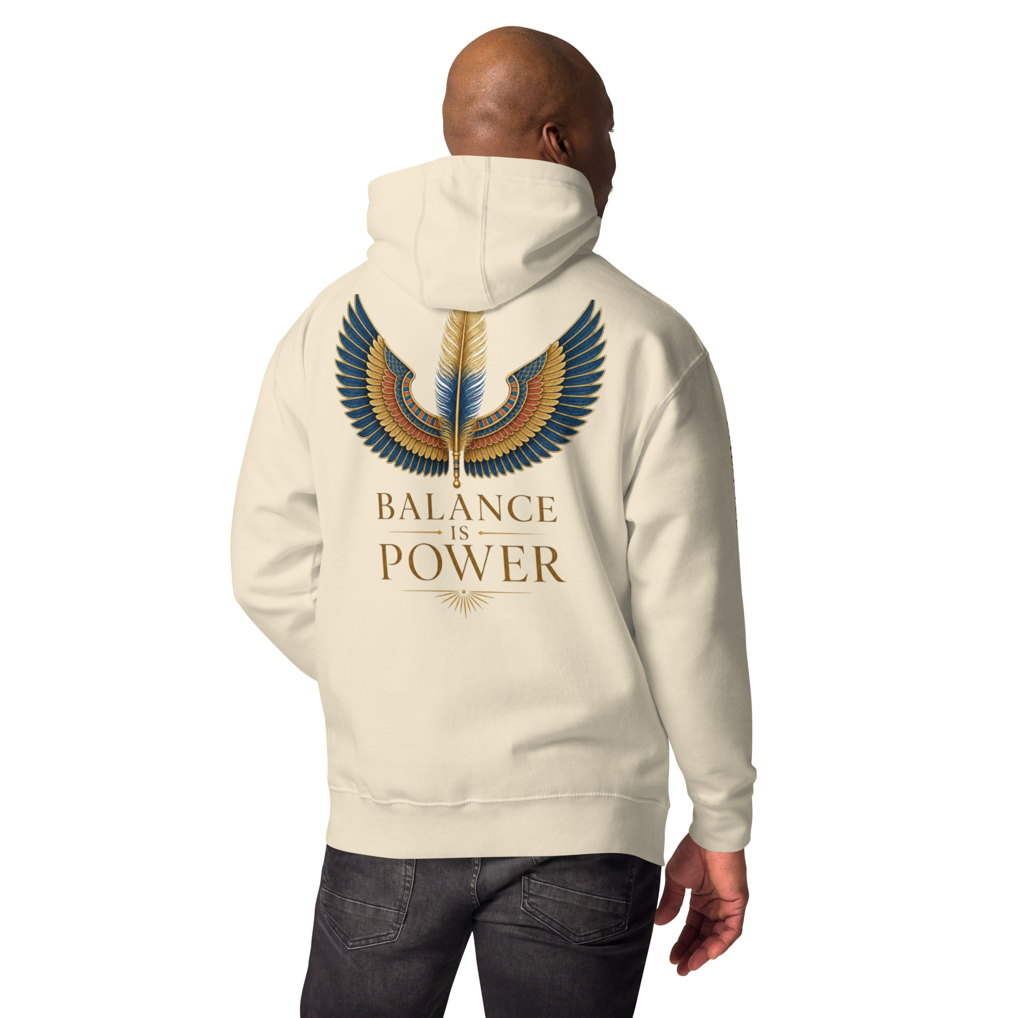 unisex-premium-pullover-hoodie-bone-back-6a695cee9f4d4.jpg Balance is Power Heritage Hoodie - Image 5