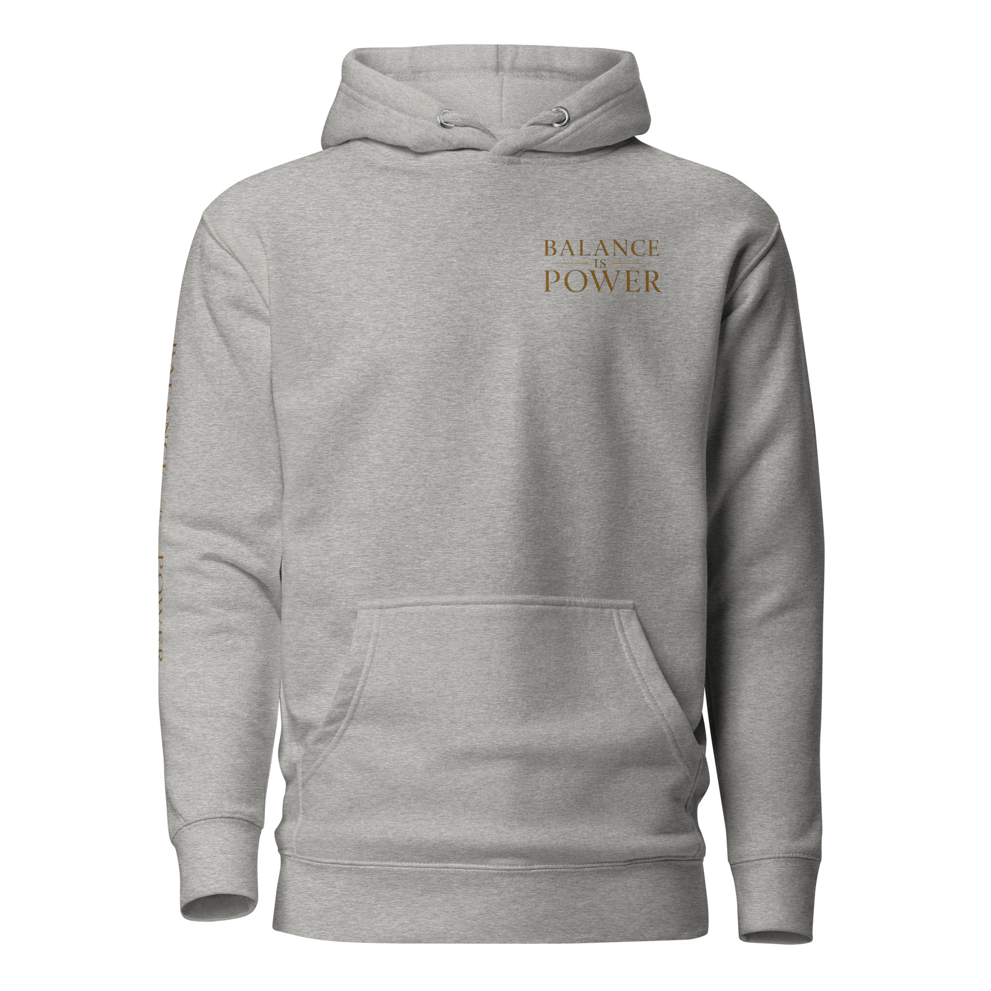 unisex-premium-pullover-hoodie-carbon-grey-front-6a695cee9d00e.jpg Balance is Power Heritage Hoodie - Image 12