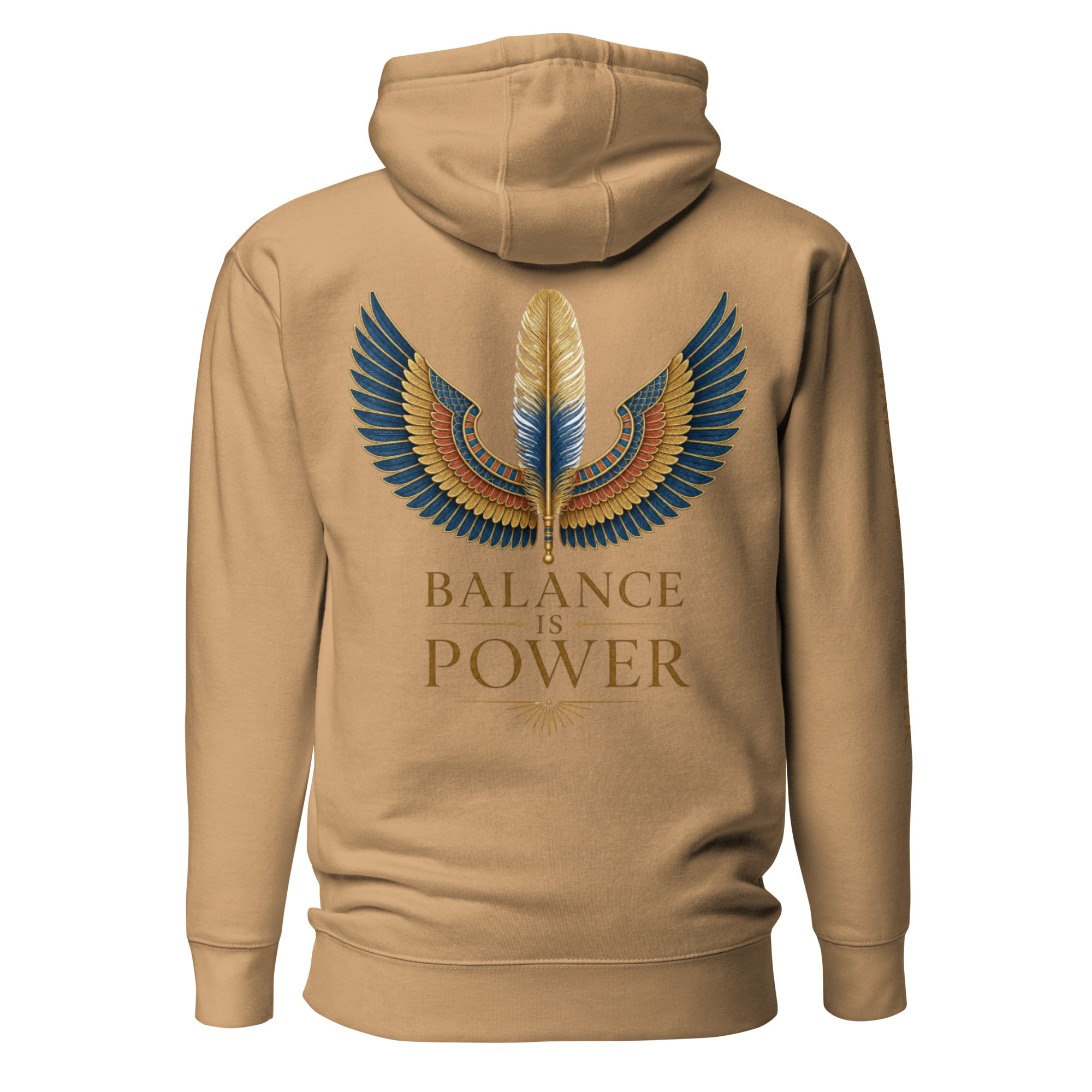 unisex-premium-pullover-hoodie-khaki-back-6a695cee9ddc8.jpg Balance is Power Heritage Hoodie - Image 6