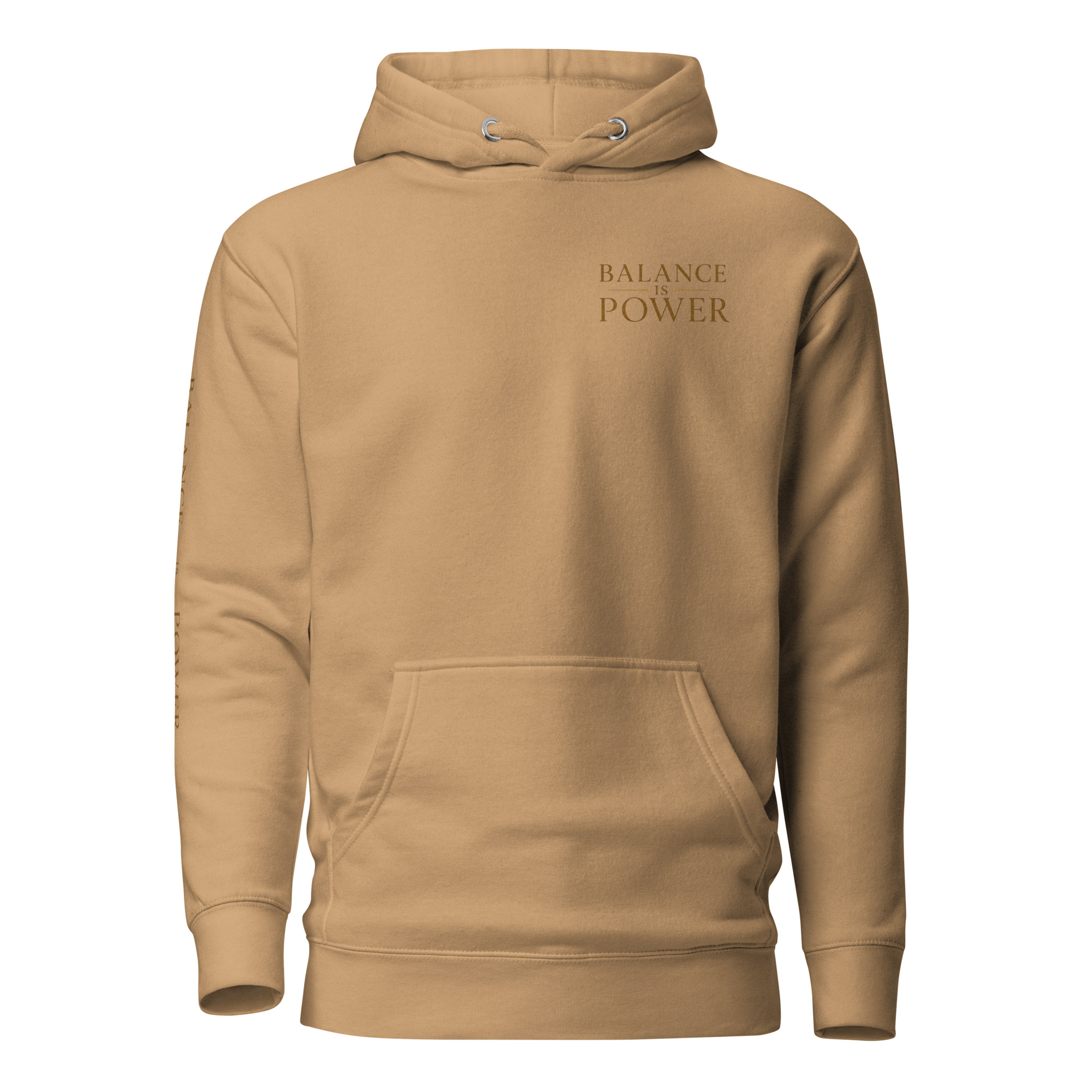 unisex-premium-pullover-hoodie-khaki-front-6a695cee9d0bb.jpg Balance is Power Heritage Hoodie - Image 8