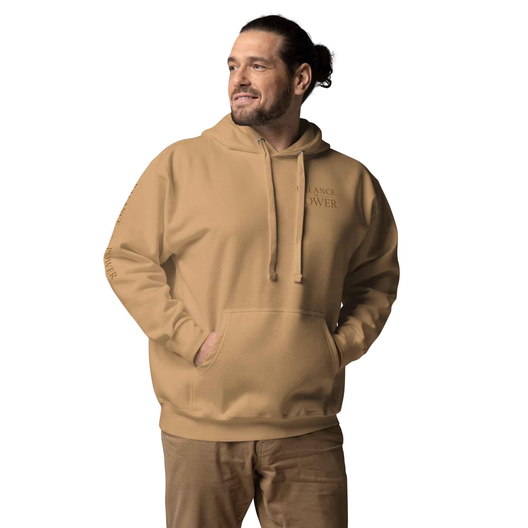 unisex-premium-pullover-hoodie-khaki-front-6a695cee9e912.jpg Balance is Power Heritage Hoodie - Image 3